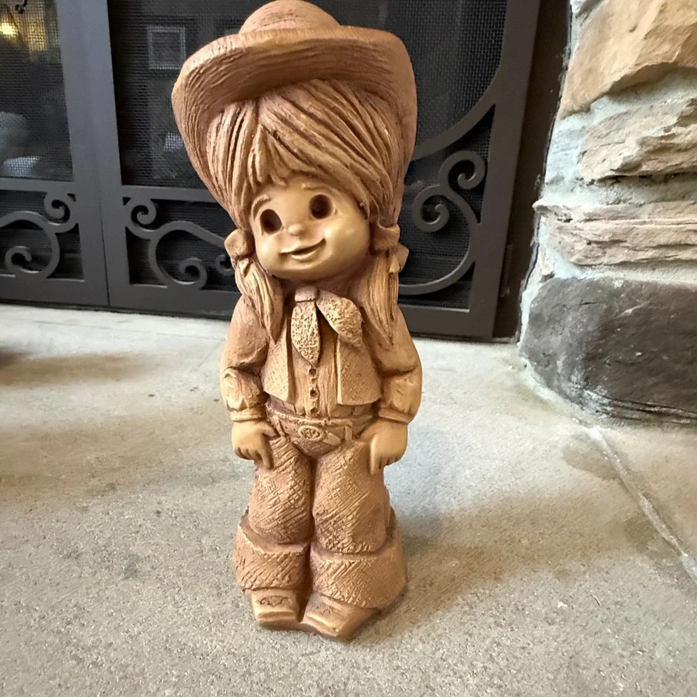 Vintage Rodeo Queen Cowgirl Figurine 1976 Bill Mack Western Fannykins 70s Kitsch